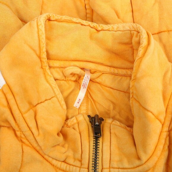 Free People Sports Rib Dolman Quilted Jacket Top Oversized Zip-Up M New 275859 - Picture 5 of 5